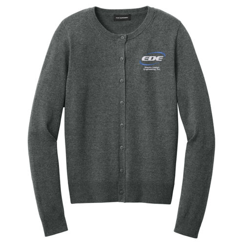 Port Authority® - Women's Easy Care Crewneck Cardigan Sweater Thumbnail